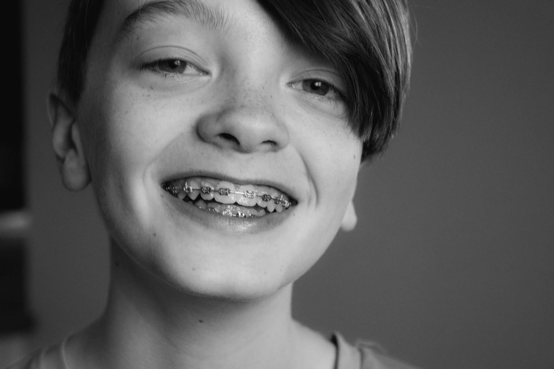 child with braces